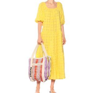 NWT SOLID & STRIPED Peasant Midi Dress In Sunshine
